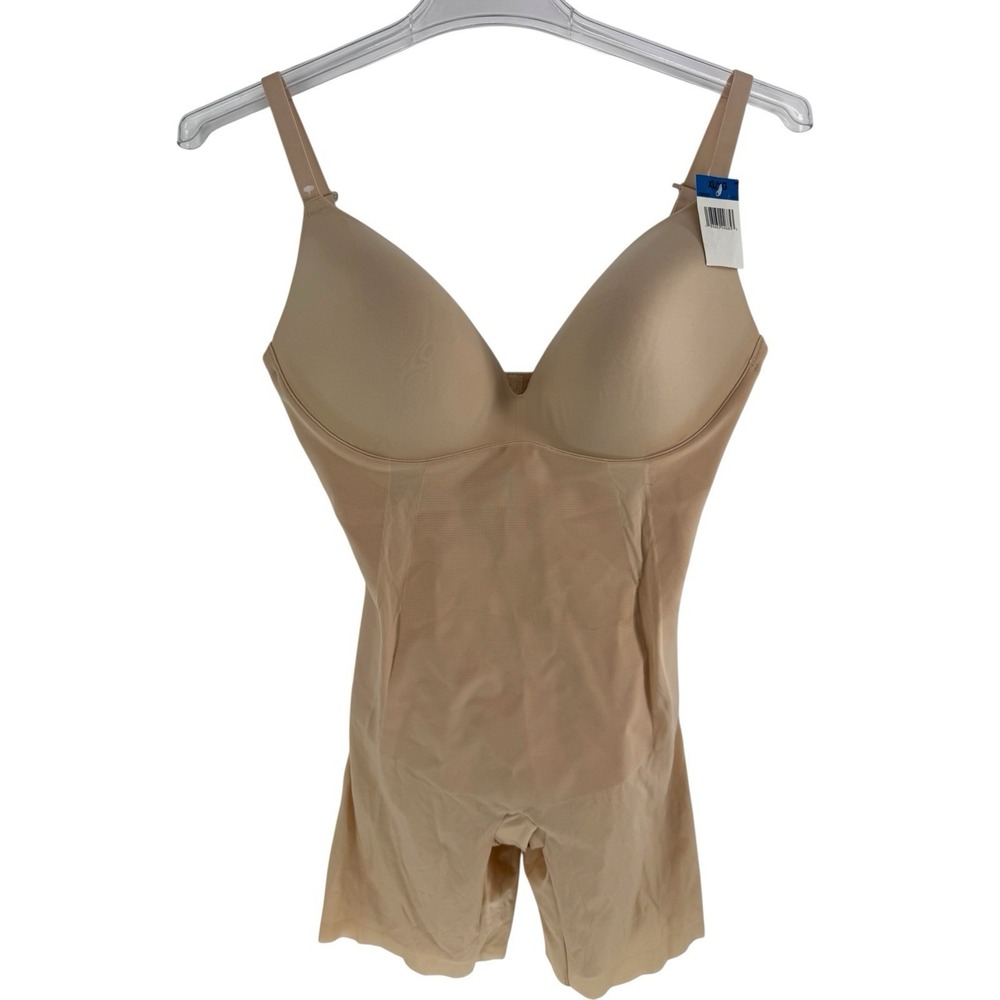 New! Women's Maidenform Shapewear Tummy Control Bodysuit,  Beige Sz XL